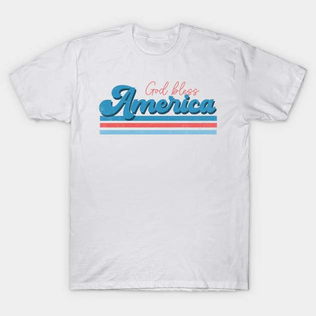 God Bless America 4th Of July T-Shirt by EvetStyles